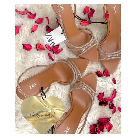 ZARA Rhinestone Pointed Toe Heels NWT | Blogger Fave | Size 8 - Picture 13 of 16